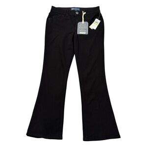 Democracy Itty Bitty Boot Cut Jeans Womens Sz 4P Black Stretch Denim